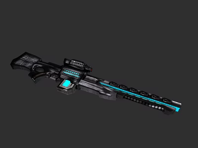 Science fiction sniper rifle weapons futuristic firearms 3d model Science fiction sniper rifle weapons futuristic firearms 3d model
