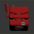 Vintage Red Computer With Classic Design And Retro Style Elements 3d model