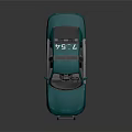 Teal Police Car With Flashing Lights SALINAS Logo And Push Bumper