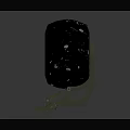 Black Rubber Tire Placed On Green Metal Stand Against Gray Background