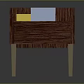 Simple Modern Wooden Nightstand With Drawer Handle Side Compartment Holding Items And Legs