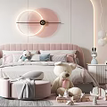 Cozy Kids Bedroom With Pastel Pink Decor And Stuffed Toys