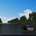 Well Designed Road Facilities With Two Way Lanes Yellow Dividing Lines And Roadside Trees