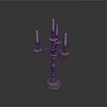 Vintage Metal Candelabra with Five Arms and Classic Design for Home Decorative