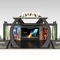 AVAVA Exhibition Booth Design With Modern Structure And Smartphone Display Screen