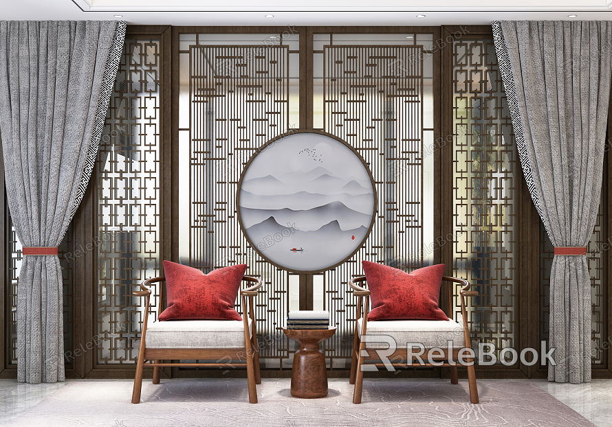 New Chinese Style Casual Sofa Combination Single Chair Screen model