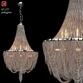 Elegant Beaded Chain Chandelier Design With Illuminated Lighting And Decorative Elements