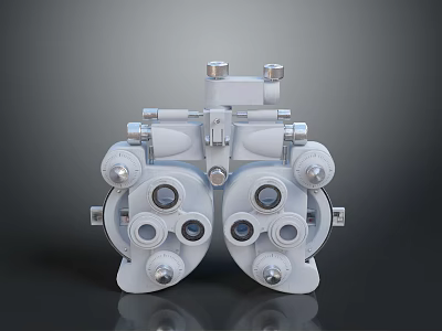 Ophthalmic Medical Equipment With Binocular Lenses And Adjustable Knobs For Clinical Use 3d model