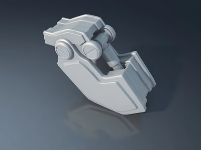 Swing Door Hinge Mechanism White Metal Durable Design For Home Use 3d model