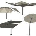 Outdoor Patio Sunshade Umbrella With Multiple Foldable Designs And Stylish Metal Frames For Garden Use