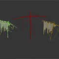 Outdoor Clothes Drying Racks With Hanging Fabric And Icicles In Winter