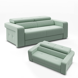 modern double sofa 3d model