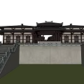 Chinese Ancient Architecture Han Dynasty Palace Qin and Han Architecture 3d model
