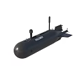 Black Military Submarine With KS301 Identifier And Antenna Structure Design