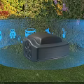 Industrial Smart Lawn Mower With Automatic Grass Cutting Working Path And Functional Icons