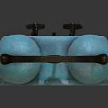 Turquoise Vintage Alarm Clocks With Classic Dial And Smiley Face Design
