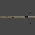 Advanced High Precision Beige Sniper Rifle Featuring Scope Bipod And Tactical Design 3d model