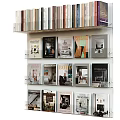 Books and Magazines Bookshelf 3d model