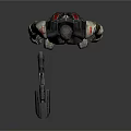 3D Model of Male Character in Combat Armor With Large Gun