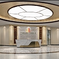 Front Desk of New Chinese Company 3d model