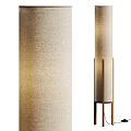 Modern Minimalist Floor Lamp With Linen Shade And Metal Stand For Home Decor