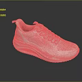 White Mesh Upper Athletic Sneakers With Light Blue Laces And Pink Sole