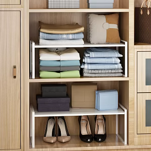 Modern clothes wide high iron plate layered rack 3d model