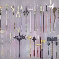 Cold Weapon Magic Weapon Game Props 3d model