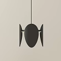 Modern Black Pendant Light With Unique Geometric Design And Sleek Structure 3d model