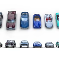 Vintage Classic Cars Collection Featuring Various Retro Models In Different Colors