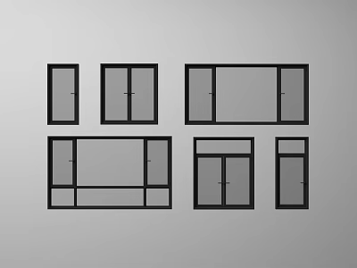 Modern window casement modern household 3d model