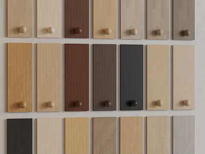 Various Wooden Flooring Color Samples with Different Natural Wood Tones and Surface Finishes 3d model