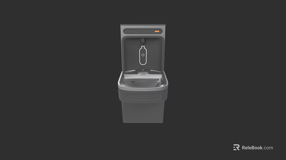 Compact Modern Bathroom Accessories Featuring Integrated Soap Dispenser And Sink Basin 3d model 
