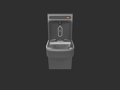 Compact Modern Bathroom Accessories Featuring Integrated Soap Dispenser And Sink Basin 3d model