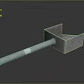 Metal Hand Tool With Long Shaft And Square Head Design For Industrial Applications