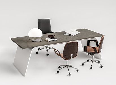 Modern office desk and chair office desk and chair combination 3d model