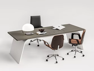 Modern office desk and chair office desk and chair combination 3d model