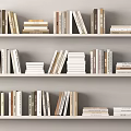 Modern Bookshelf Books Book Decorations 3d model