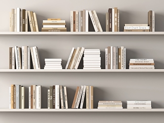 Modern Bookshelf Books Book Decorations 3d model