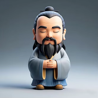 Confucius Cartoon Handmade Ornaments 3d model
