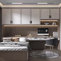 Tatami Bedroom Interior Design With Tatami Bed White Cabinets Desk Chair And Window