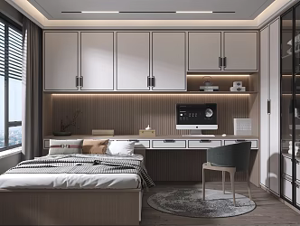 New Chinese Tatami Bedroom 3d model