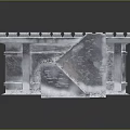 Stone Architectural Model With Brick Structure Steps And Railing Design