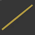 Elegant Golden Long Landscape Sculpture With Textured Surface On White Background