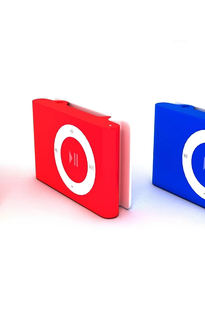 Colorful Portable Classic iPod Digital Music Players In Orange Red Blue 3d model