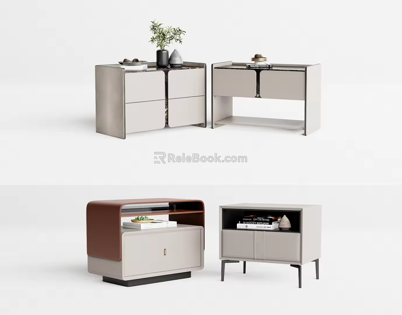 Modern Bedside Table Simple Bedside Table 3d model