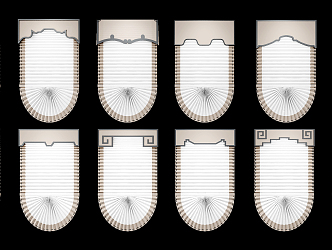 New Chinese-style Roman shutter combination 3d model