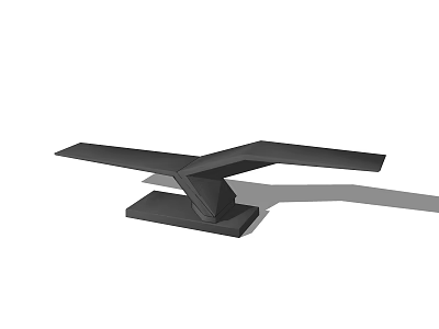 Modern Outdoor Chair With Sleek Black Design And Sturdy Base For Garden Use 3d model