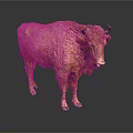 Lifelike Bison Sculpture With Detailed Fur Texture And Standing Pose Design