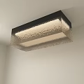 Modern Rectangular Ceiling Light With Black Frame And Warm Soft Glow 3d model